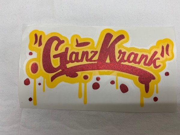 Glanzkrank Sticker Classic Tag Harlekin Sparkle 15cm